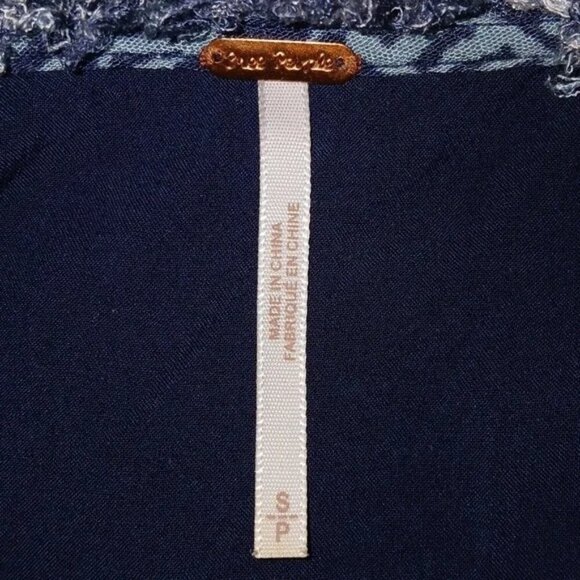 Free People Heart of Gold Blue Babydoll Mini Dress - Picture 7 of 8